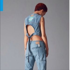 NWT Weekday Denim Vest Organic Cotton XS
